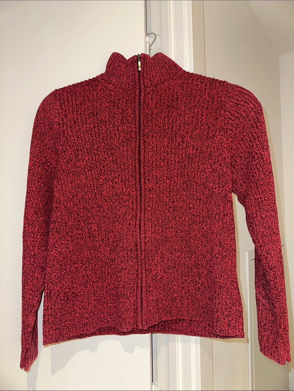 Liz Claiborne Zip-Up Ribbed Cardigan
